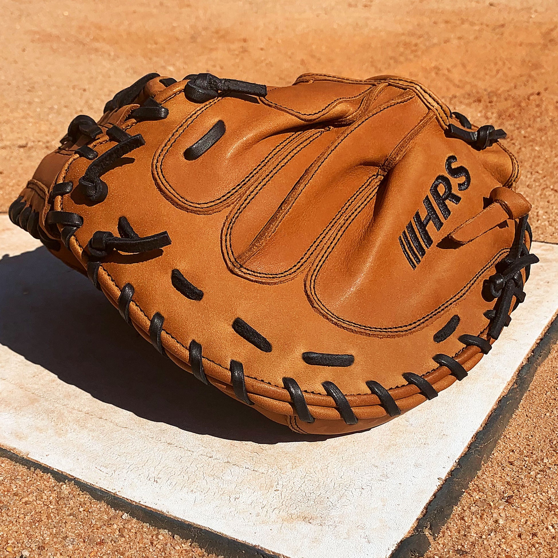 All Leather 33.5-Inch Baseball Catcher's Mitts: Hit Run Steal