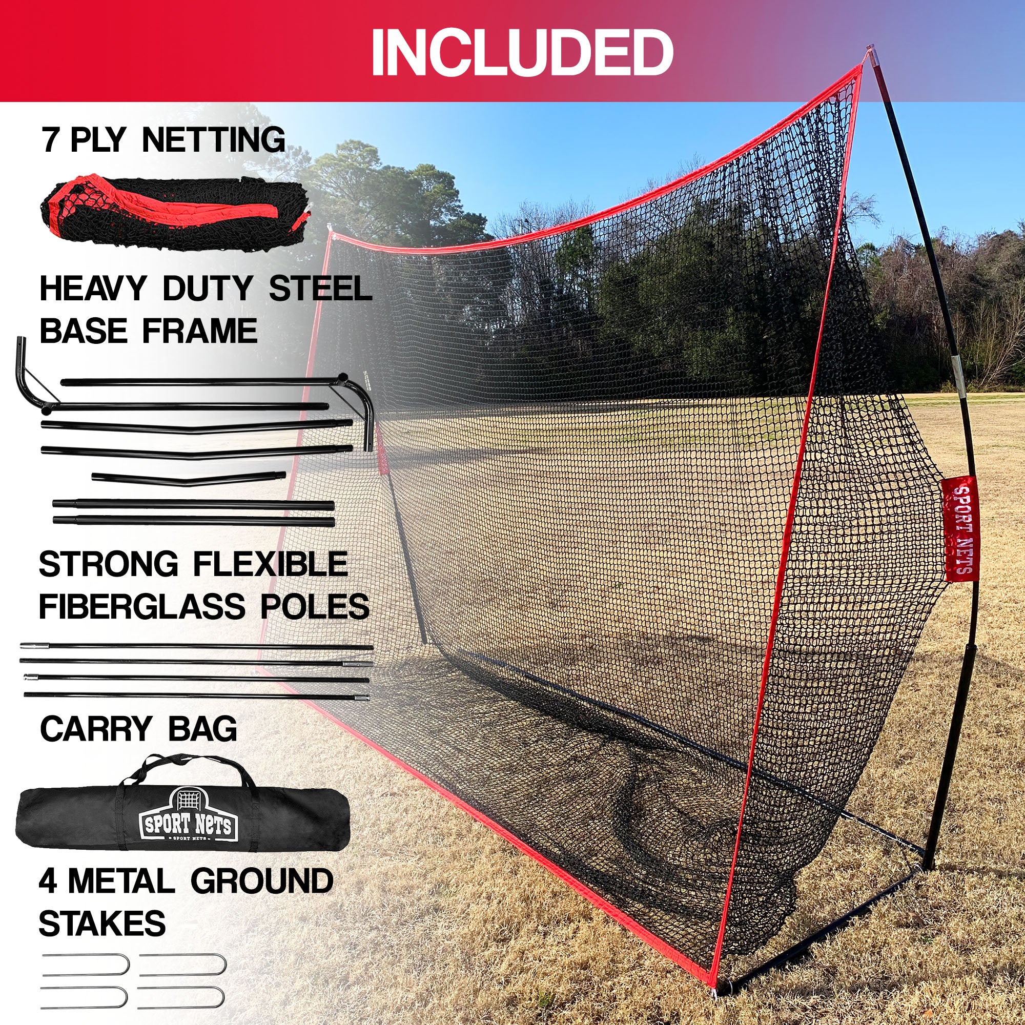 スポーツ用品 ゴルフネット(36本ブラック)セミオーダーサイズ 1.7m